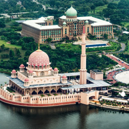 Tour Putrajaya - Masjid Putra, la mosquée rose